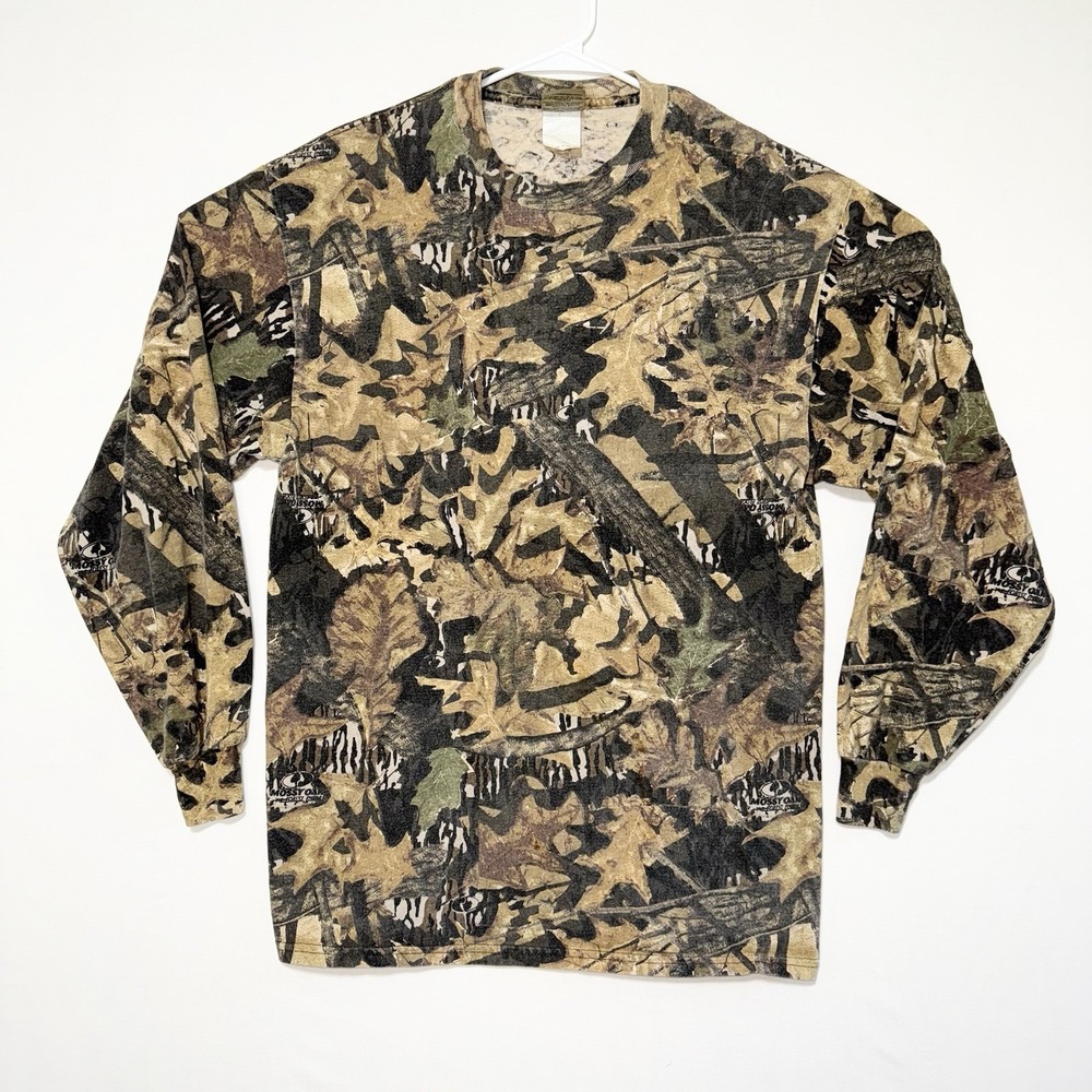 Jerzees Vintage Camo Shirt Mens Size XL 90s Outdoors Mossy Oak Break Up Y2K